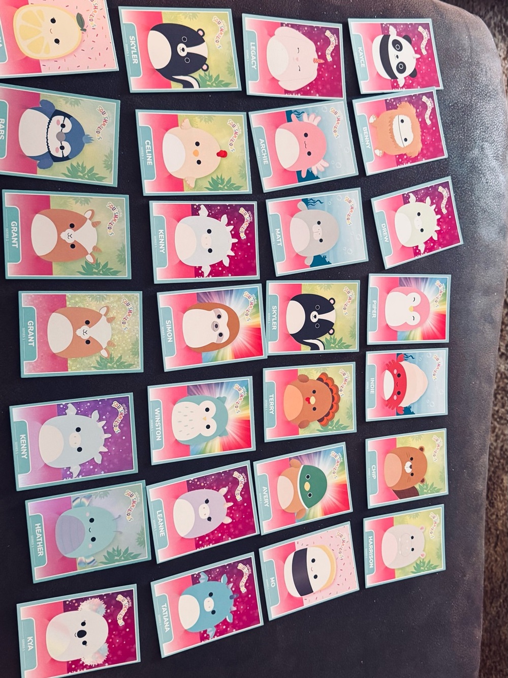Cute squishmallow series 1 trading cards with 5 holos